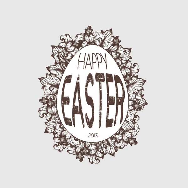 Kézzel rajzolt Grunge húsvéti tojás — Stock Vector