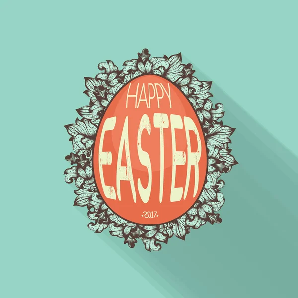 Œuf de Pâques dessiné à la main — Image vectorielle