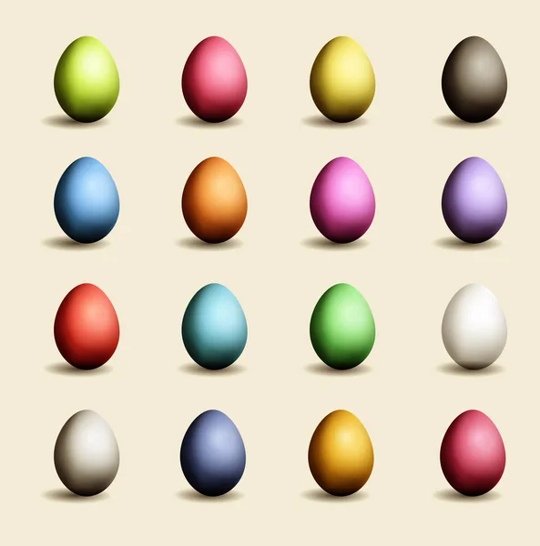 Conjunto de huevos de Pascua — Vector de stock