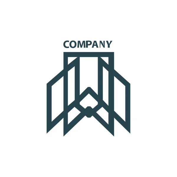 Projektowanie geometryczne logo dla firmy — Wektor stockowy