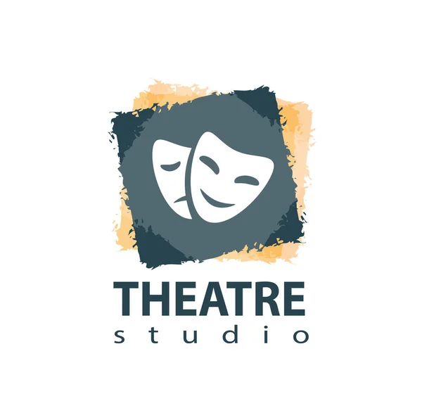 Conjunto de design de logotipo de estúdio de teatro — Vetor de Stock