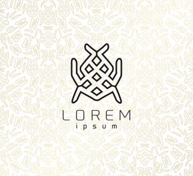 Logo tasarım geometrik soyut şekiller