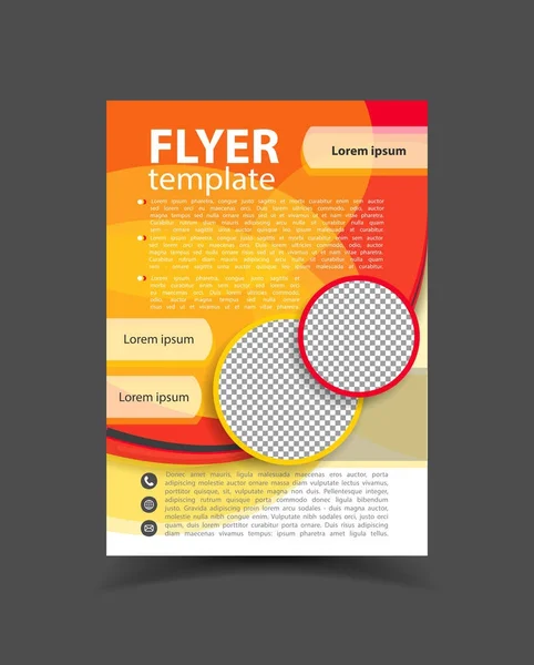 Desenho de brochura. Modelo de panfleto. Cartaz A4 editável para empresas — Vetor de Stock
