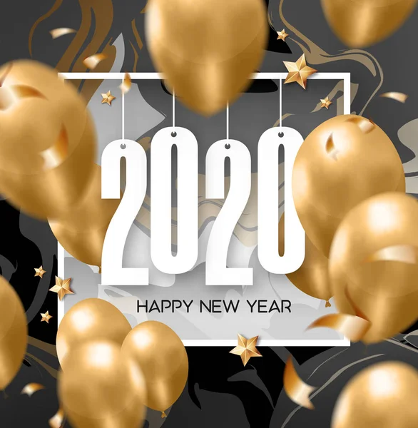 Feliz ano novo 2020 quadro de design abstrato — Fotografia de Stock