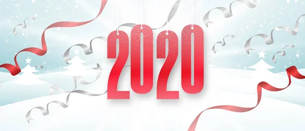 病媒2020年卡片 — 图库矢量图片