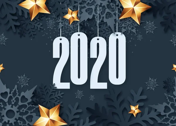 Abstrakt Nový rok 2020 banner design — Stockový vektor