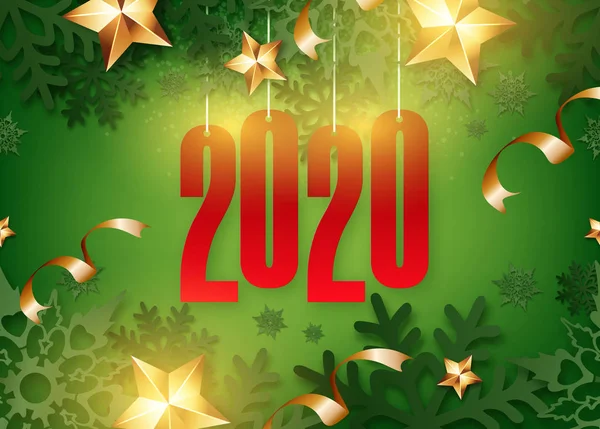 Abstrakt Nový rok 2020 banner design — Stock fotografie