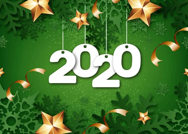 Abstrakt Nový rok 2020 banner design — Stockový vektor