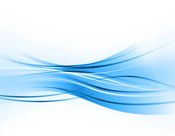抽象的な波とグラデーションと明るい青と白のベクトル現代的な未来的な背景 — ストックベクタ