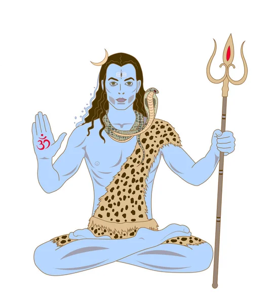 Seigneur Shiva et Om Vecteurs De Stock Libres De Droits