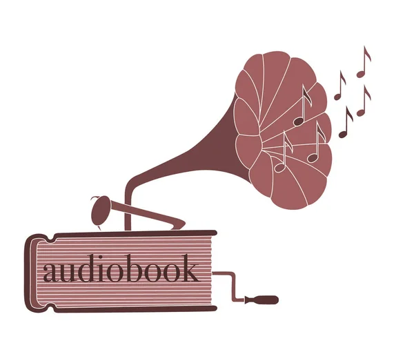 Audiobook σαν γραμμόφωνο — Διανυσματικό Αρχείο