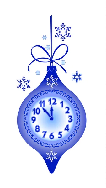 Το ρολόι της Πρωτοχρονιάς — Διανυσματικό Αρχείο