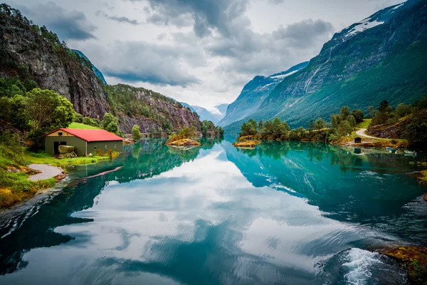 Lovatnet lake Beautiful Nature Norway. — Stok Foto