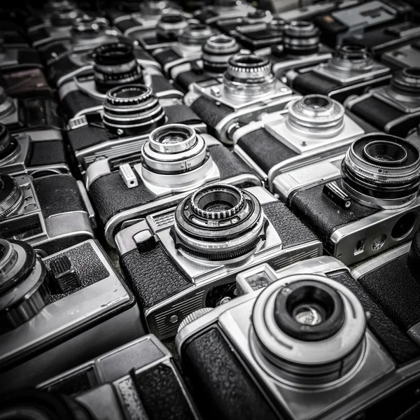 Old cameras  background macro — Stock Photo, Image