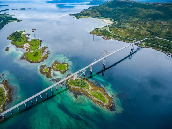 Tjeldsundbrua most w Norwegii — Zdjęcie stockowe