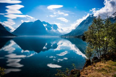 Güzel doğa Norveç.