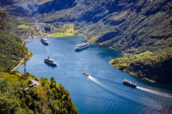 Geiranger fjord, Norge. — Stockfoto