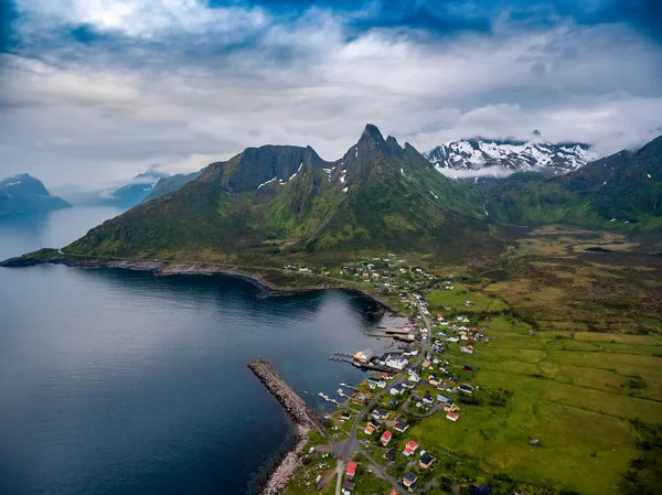 Vacker natur Norge flygfotografering. — Stockfoto