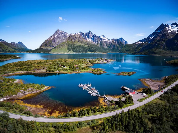 Schöne Natur Norwegen Luftaufnahmen. — Stockfoto