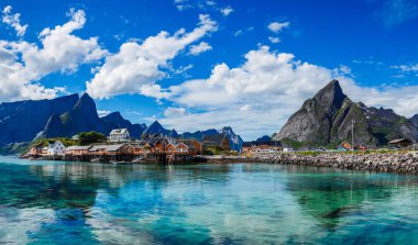 Lofoten bir adalar ilçe Nordland, Norveç içinde olduğunu