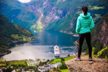 Geiranger fiyort, Norveç.