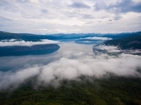Красива природа Норвегії повітряна фотографія. — стокове фото