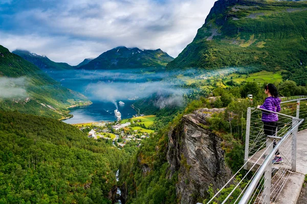 Geiranger fjord, Norge. — Stockfoto