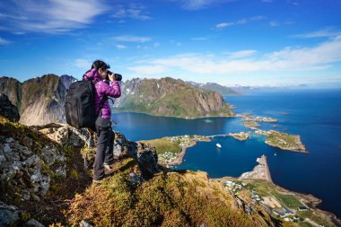 Doğa fotoğrafçısı Norveç Lofoten adalar.