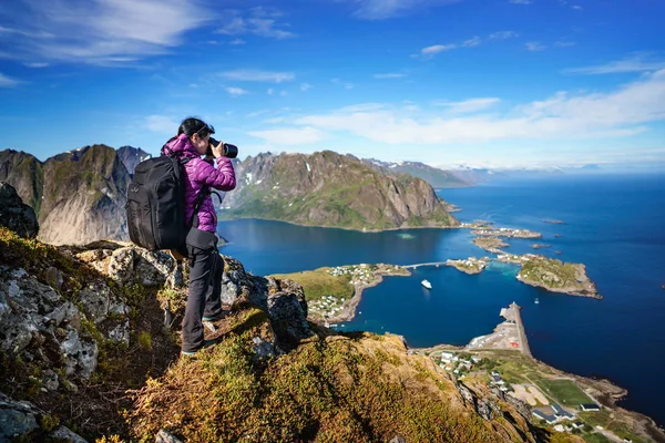 自然摄影师挪威罗弗敦群岛. — 图库照片