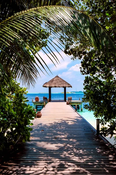 Maledivy, místo na pláži pro svatby. — Stock fotografie