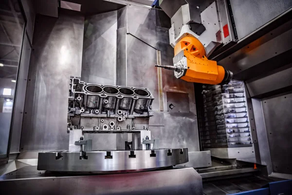Metallverarbeitende CNC-Fräsmaschine. — Stockfoto