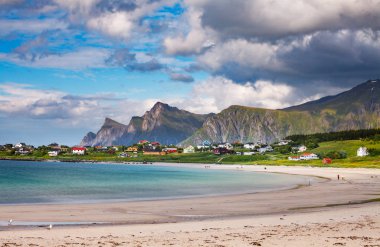 Plaj Lofoten adalar Adaları beach