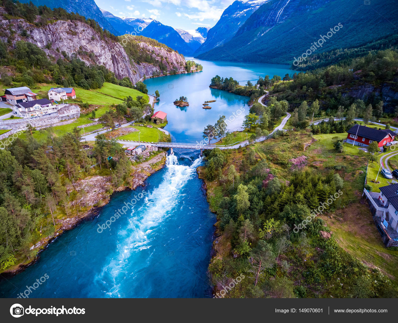 pen nær ved Udførelse Beautiful Nature Norway aerial photography. Stock Photo by ©cookelma  149070601