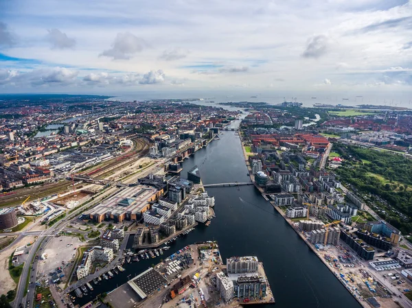 City aerial view over Copenhagen — Stock Photo, Image