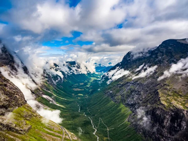 Красива природа Норвегії повітряна фотографія. — стокове фото
