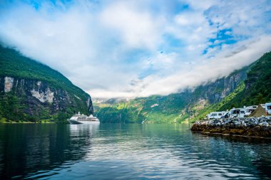 Geiranger fiyort, Norveç.