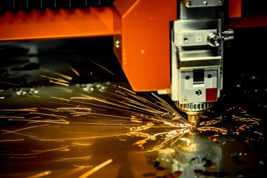 CNC lazer kesimi metal, modern endüstriyel teknoloji. .