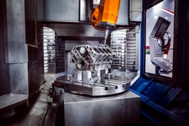 Metal işleme Cnc freze makinesi.