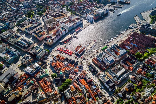 Bergen is a city and municipality in Hordaland on the west coast — Stock Photo, Image