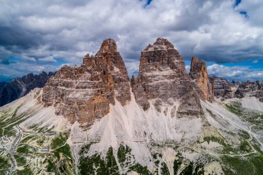 Milli doğa parkı Tre Cime Dolomites Alpleri'nde. Güzel n