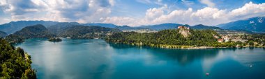 Slovenia - Panorama resort Lake Bled. clipart