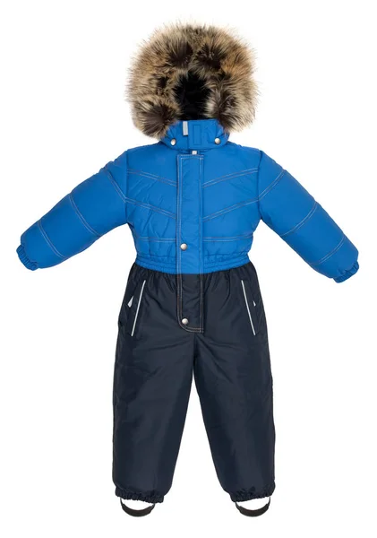 Childrens snowsuit vallen — Stockfoto