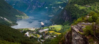 Geiranger fiyort, Norveç.