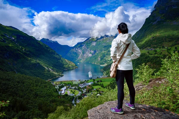 Geiranger Фіорду, Норвегія . — стокове фото