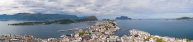 Alesund Şehri Norveç Hava Görüntüleri