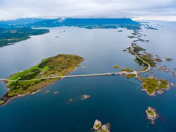 Atlantic Ocean Road fotografias aéreas . — Fotografia de Stock