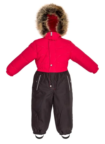 Childrens snowsuit fall — Stock Photo, Image