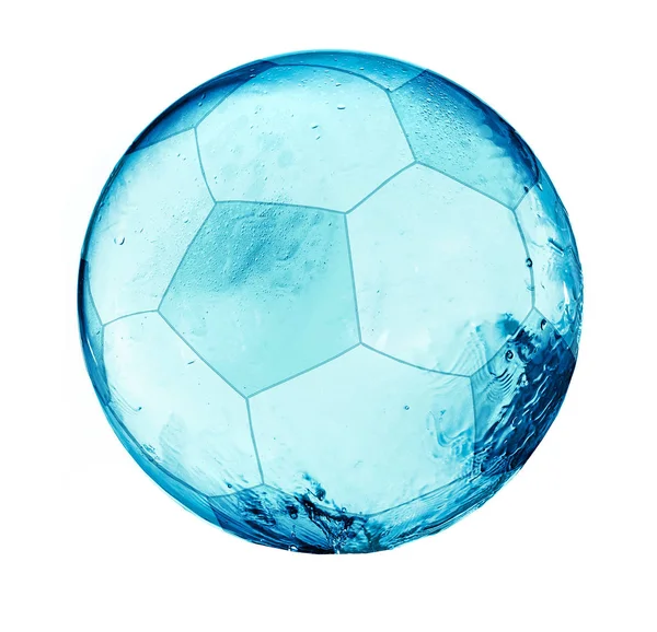 Splash pallone da calcio isolato — Foto Stock