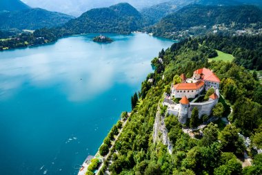 Slovenia - resort Lake Bled. clipart