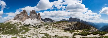 Milli doğa parkı Tre Cime Dolomites Alpleri'nde. Güzel n